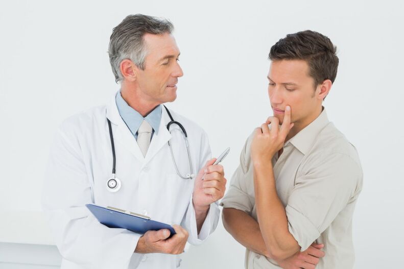 the doctor prescribes a treatment for prostatitis