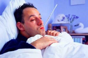 The acute phase of prostatitis is manifested by a high body temperature